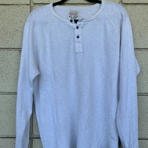 Lucky Brand Other - Lucky Brand Lived in Henley Thermal Shirt Button Up Crew Neck Long White XXL